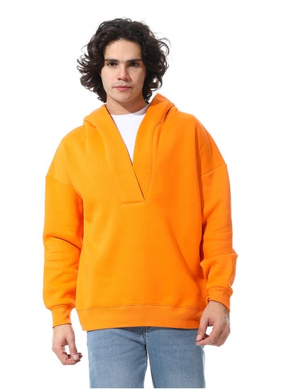 Buy Orange Hoodie With A Modern Cut From Defect in Egypt