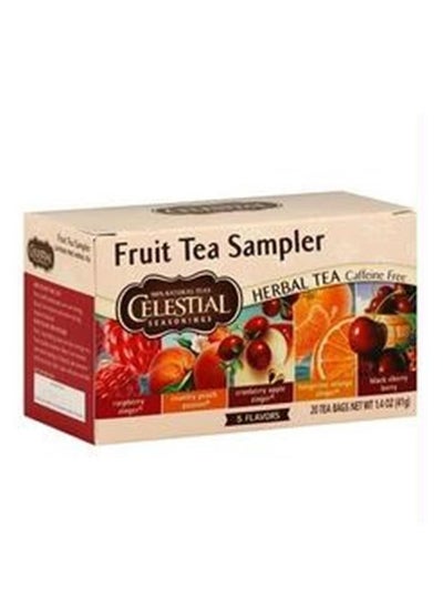 اشتري Celestial Seasonings, عينات شاي الفواكه، شاي الأعشاب، خالي من الكافيين، 5 نكهات، 18 كيس شاي، 1.4 أونصة (40 جم) في السعودية