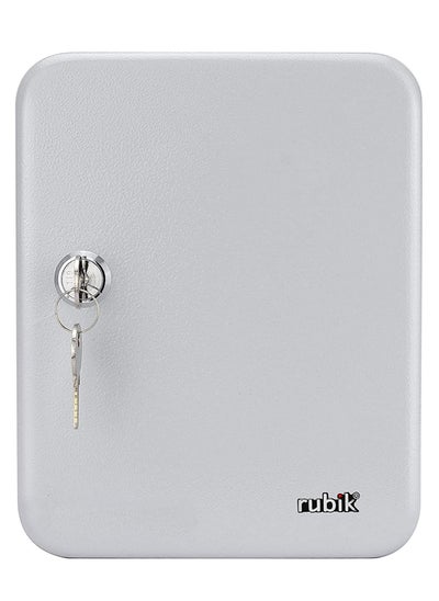 اشتري Key Cabinet Wall Mount Design with Key Lock Secure Metal Key Safe Box, Best Wall Mounted Key Safety Box Cabinet Design (20 Key Capacity) White في الامارات