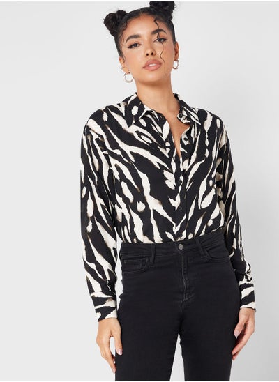 Buy Button Down Printed Shirt in UAE