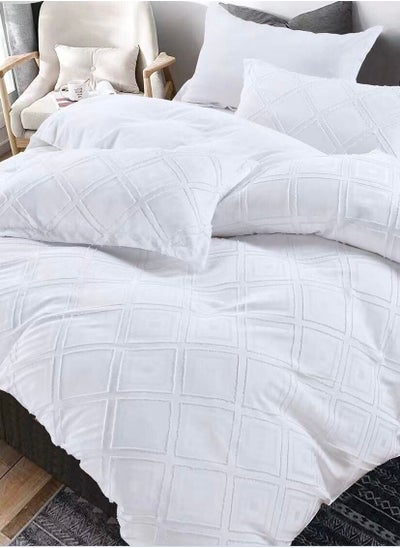 Buy DREAM BELL 6 PC PURE COTTON KINGSIZE SOFT COMFORTER SET WHITE in UAE