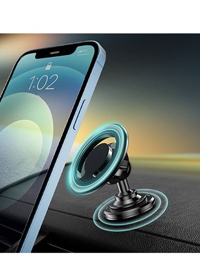 Buy Compatible for MagSafe Car Mount for iPhone, Dashboard 360° Rotation Magnetic Car Mount, Cell Phone Holder for MagSafe iPhone 14/13/12/All Smart Phones (Black) in Saudi Arabia