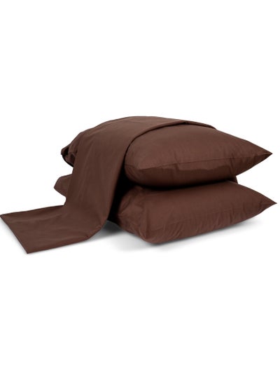 Buy Flat Sheet Set Brown 240x260 in Egypt