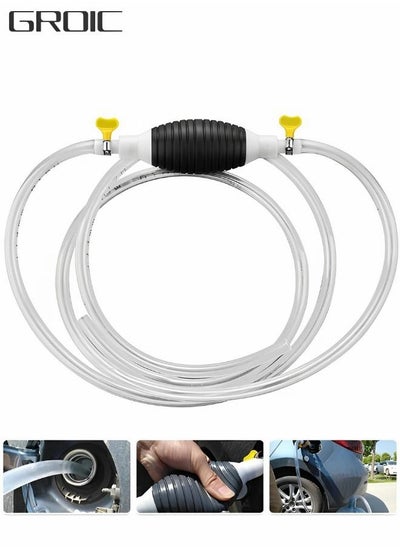 Buy Gasoline Siphon Hose,Upgrade 18MM Diameter Nozzle Gas Oil Water Fuel Transfer Siphon Pump,Manual Car Fuel Transfer Pump for Gas Gasoline Petrol with 2M Syphon Hose,Automotive Supplies in Saudi Arabia