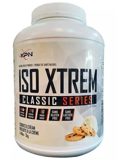 Buy ISO Xtrem Gluten Free Lactose Free Cookies & Cream 2 kg 4.4 lbs in UAE