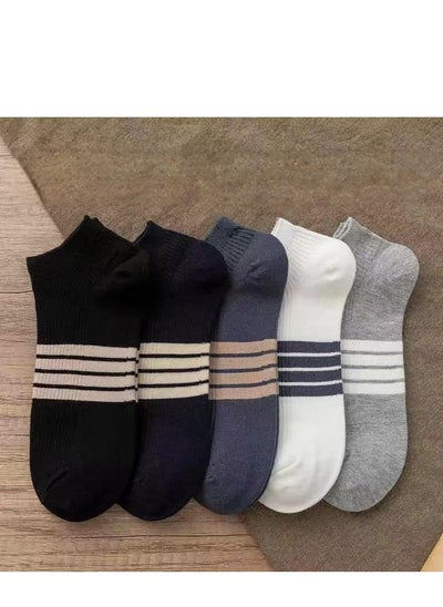 Buy Men Absorb Sweat and Deodorize Socks 5 Pairs High Quality Socks One Size Fits All in UAE