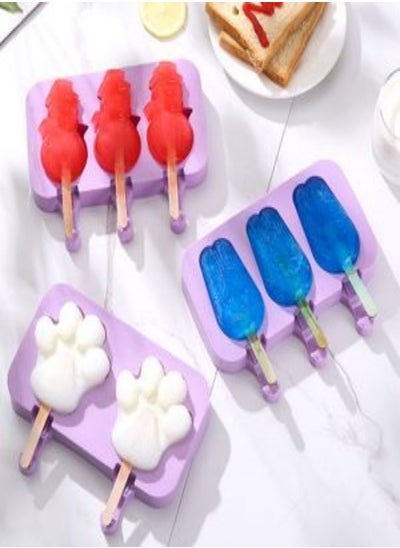 Buy Popsicle Molds, Silicone Popsicle Molds BPA Free Ice Pop Molds DIY Reusable Easy Release Ice Pop Maker in Saudi Arabia