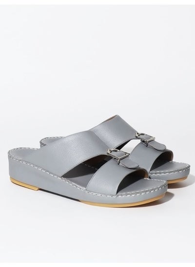 اشتري Stylish Sandals For Men Arabic Classic Natural Leather Classic Grey في الامارات