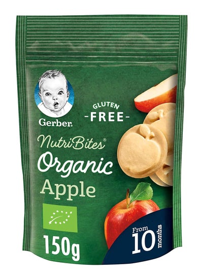 اشتري Gerber Organic Nutribites Apple Biscuits Baby Food 150g Pouch في الامارات