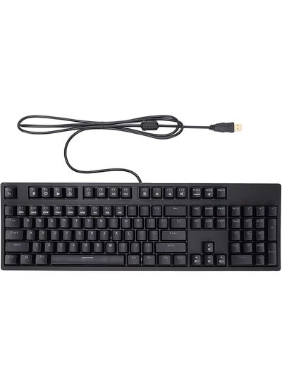 Buy Gaming Keyboard 104 Keys Ergonomic Design Durable Computer Accessories For Pc Black in Saudi Arabia