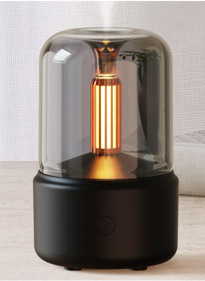 Buy Essential Oil Diffuser with Candle Flame Simulation Lamp, USB Aromatherapy Fragrant Oil Humidifier in Saudi Arabia