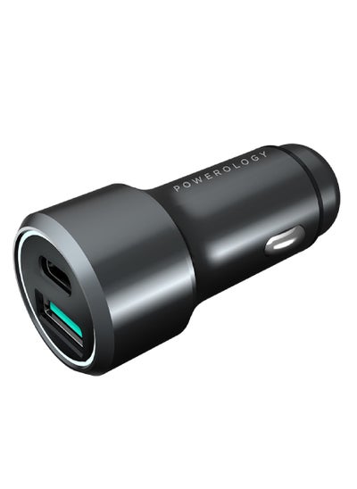 Buy Car Charger Ultra Fast Charging, Full Protection Charge, Easy to Install - Black in UAE