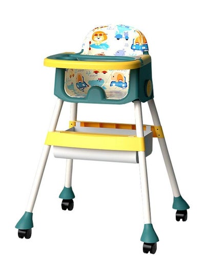 Buy Infant High Chair Multifunctional Dining Table Seat With Rollers in UAE