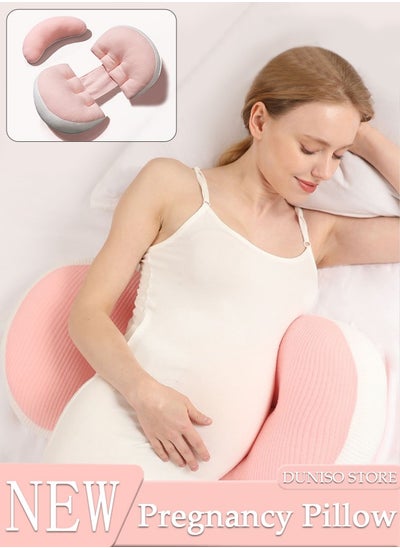 Buy Maternity Pillow Comfortable Pregnancy Pillows for Sleeping, Maternity/Pregnancy Body Pillow Support for Back, Legs, Belly of Pregnant Women, Detachable and Adjustable with Pillow Cover in UAE