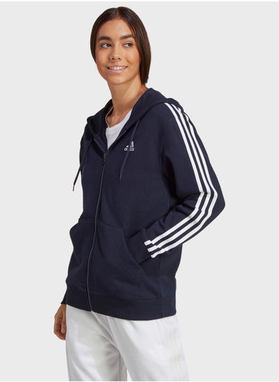 Buy Essentail 3 Stripe French Terry Hoodie in UAE