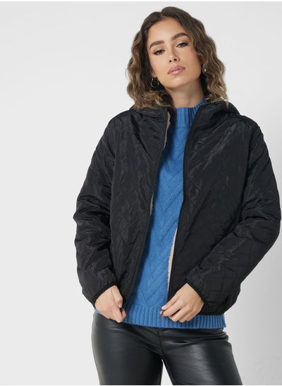 Buy Quilted Jacket With Zipper in Saudi Arabia