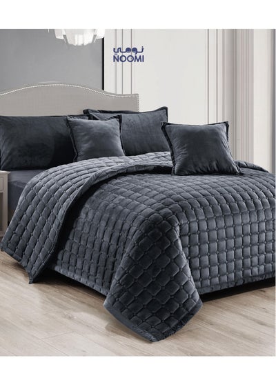 Buy Soft Velvet Bedspread 6 Pieces Double 240X220 in Saudi Arabia