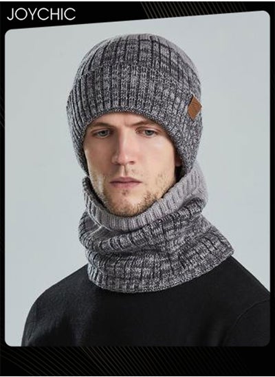 Buy Winter Hat Scarf Set for Men in Saudi Arabia