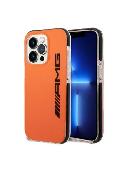 Buy AMG PC/TPE Hard Case For iPhone 14 Pro - Orange/Black in UAE