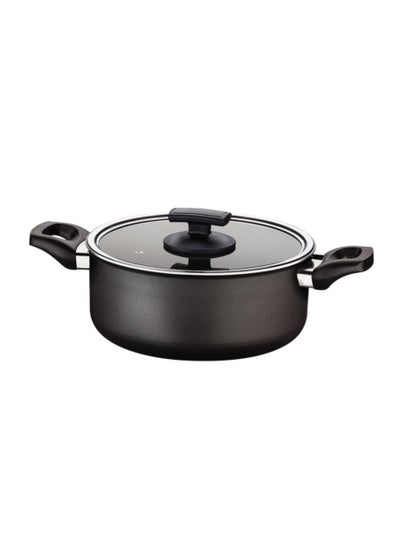 اشتري Toronto 20cm 2.9L Black Aluminum Casserole with Interior and Exterior Starflon PFOA Free Nonstick Coating في الامارات