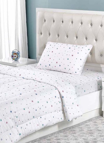 اشتري Starry Comforter and Pillowcase Set, White - 150x200 cm في الامارات