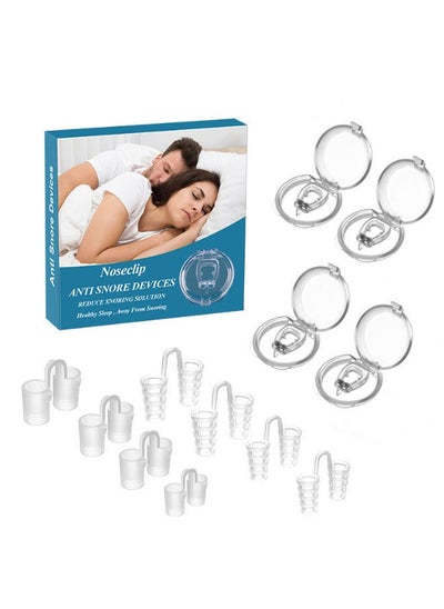 Buy 12 Pack Anti Snoring Devices , Snore Stopper , Anti Snoring Nose Clip, Snoring Solution for Comfortable and Quieter Sleep, Stop Snoring in UAE