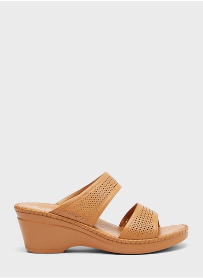 Buy Double Strap Wedge Sandal in UAE