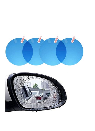 Buy Oval car mirror screens to preserve the purity of the image of car mirrors from water in rain and fog protective film for car rear view mirror sticker high resolution circular 4pcs 2 cards from Rana store in Egypt