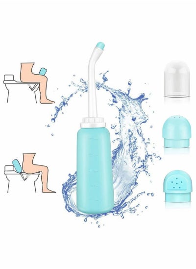 Buy Portable Travel Bidet 500ml Portable Bidet for Toilet Handheld Postpartum Perineal Cleansing Childbirth Cleaner  for Outdoor, Camping, Traveling, Personal Hygiene for Women (Blue) in Saudi Arabia