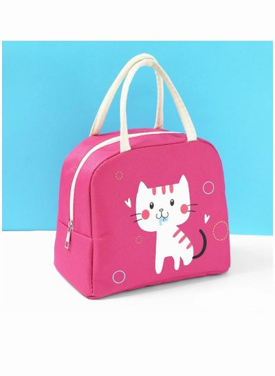 Buy Cartoon Animals Lunch Bag Waterproof Portable Zipper Thermal Oxford Cooler Convenient Box in UAE