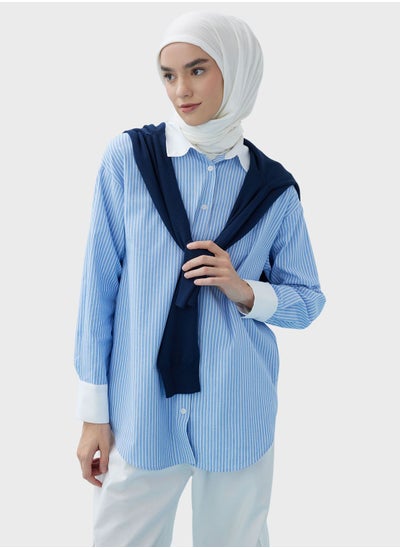 Buy Relax Fit Poplin Long Sleeve Tunic in UAE