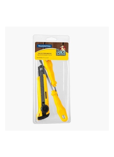 Buy 3 Pieces Tools Set | 2x Screwdriver + Retractable Knife in UAE