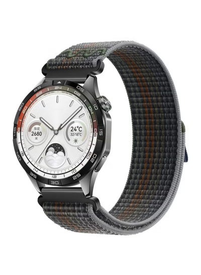 اشتري 22mm Velcro Nylon Woven Sport Strap Compatible with Huawei GT4/Huawei GT/Huawei GT 2 (46mm) Watch Band/Huawei Watch GT2 Pro Strap/Samsung Galaxy Watch 46mm / Galaxy Watch 3 45mm في الامارات