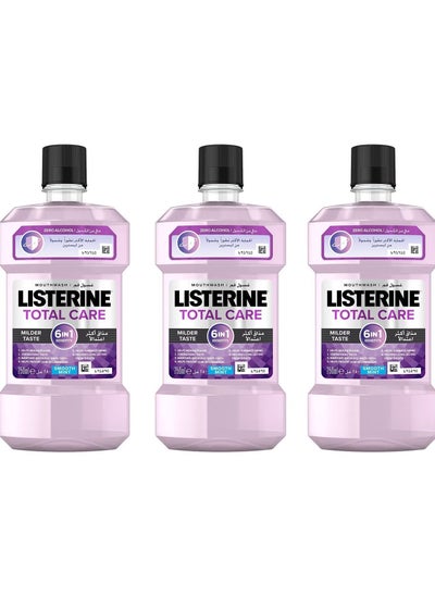 Buy Total Care Milder Taste Mouthwash 250ml (Pack of 3) in UAE