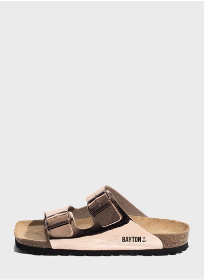 Buy Atlas Double strap Flat Sandal in Saudi Arabia