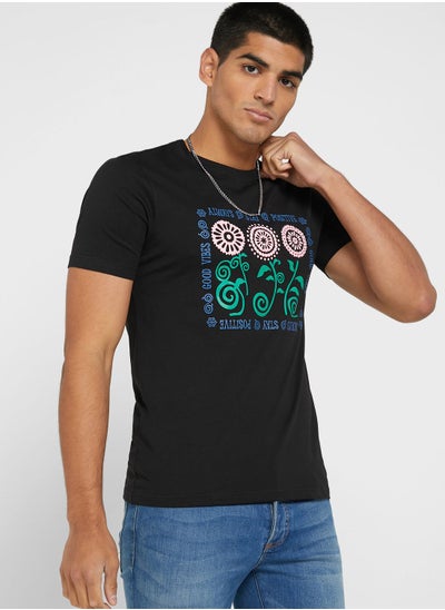 Buy Flower Print T Shirt in UAE