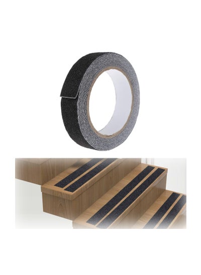 اشتري Anti-Slip Grip Tape, Stair Step Anti-Slip Safety Tape, Anti-Slip Sticker High Grip Black for Step Indoor/Outdoor Traction Anti-Slip Safety Waterproof Tape (1 Roll, 2.5CM x 5M) في الامارات