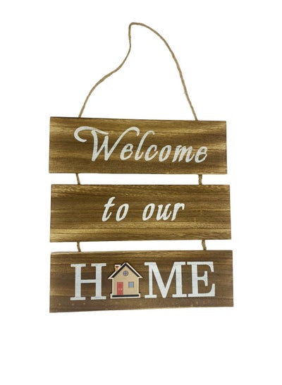 Buy Wooden Welcome To Our Home Signboard Home Decoration in UAE