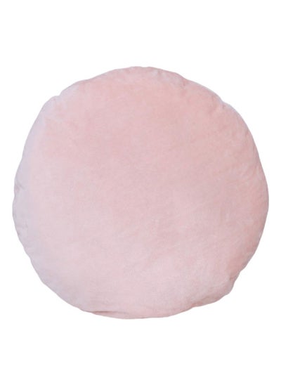 Buy Zen Flannel Round Cushion, Pink - 60 cm in UAE