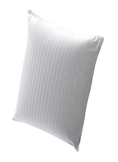 Buy Soft Single Cotton Bed Pillow Stripe White 50x70cm Made in Uae in UAE