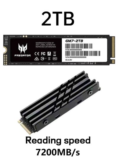 اشتري 2 تيرابايت 7200 ميجابايت / ثانية SSD PCIe NVMe Gen4 M.2 2280 ، محركات أقراص صلبة داخلية ، متوافقة مع PS5 ، كمبيوتر مكتبي ، كمبيوتر محمول ، بما في ذلك غرفة التبريد وأدوات التفكيك وتعليمات التثبيت في السعودية