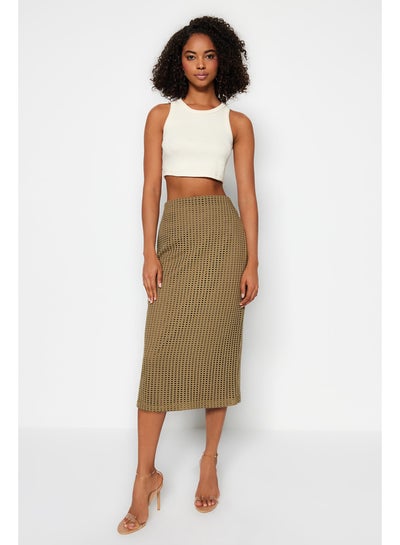 Buy Skirt - Khaki - Midi in Egypt