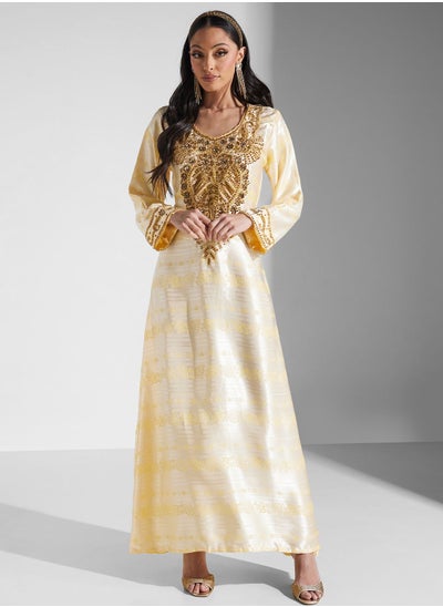 اشتري Embellished Embroidered Jalabiya في السعودية