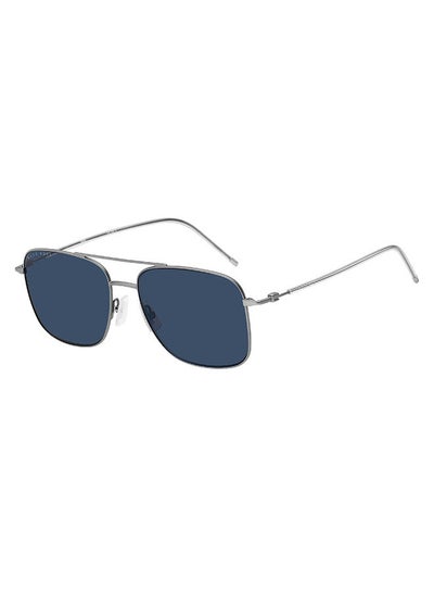 Hugo Boss 1407/F/Sk Rectangular Shape Non-Polarized Sunglasses for Men 58  mm Lens Width, Grey price in Saudi Arabia,  Saudi Arabia