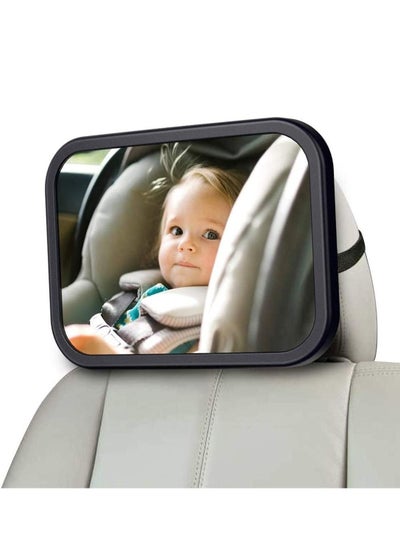 Buy Car Backseat Safety Mirror,Peace of Mind to Keep An Eye on Baby in A Rear Facing Child Seat Premium Black Frame Car Rear View Baby Car Seat Mirror for Baby Back Seat Child Seats in Saudi Arabia