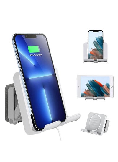 اشتري Upgraded Tablet Wall Mount Phone Holder Removable,Self-Adhesive Mobile Cell Phone iPad Holder for Bed Bathroom Kitchen, Compatible with iPad iPhone Galaxy Tablet Switch في السعودية