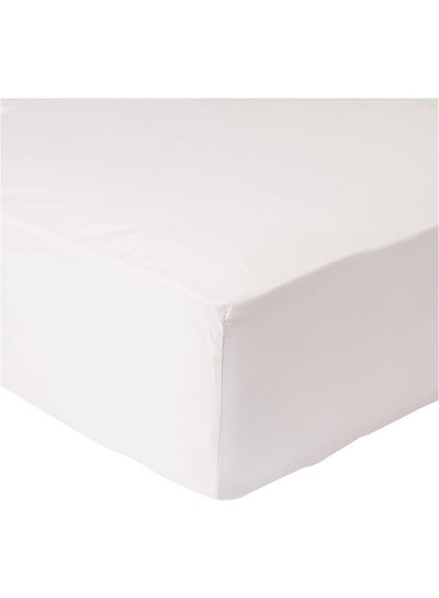 اشتري Cotton Home Super Soft Bed Fitted 200x160Cm/79x63Inch, Queen Size High Quality Polyester Mattress Cover - Extra Soft - Easy Fit Highly Breathable Bedding & Linen Cover Ivory في الامارات