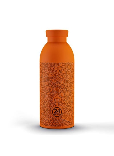 اشتري CLIMA FRA! Bottle (500ml) Double Wall Insulated Stainless Steel Water Bottle|Eco-Friendly, Washable, Reusable BPA-Free| Hot & Cold, Portable, Zero Leak for Home, Office, Gym, Travel - Orange في الامارات