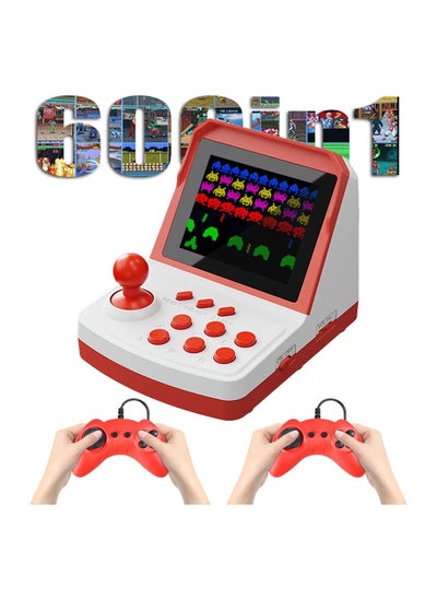 اشتري A6 Plus Mini Handheld Game Console 3.5 inch Arcade Style Emulator Portable Games Console Preinstalled Classic FC Games Built-in Rechargeable Battery for Kids Teens Gift 2 Players Blue في السعودية