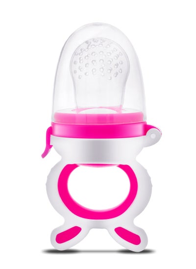 Buy Bubbles Baby Fruit Food Feeder teether - Pacifier - Fresh Food Feeder, Infant Fruit Teething Teether for 4-24 Months, for Toddlers & Kids and Babies, Pink in Egypt